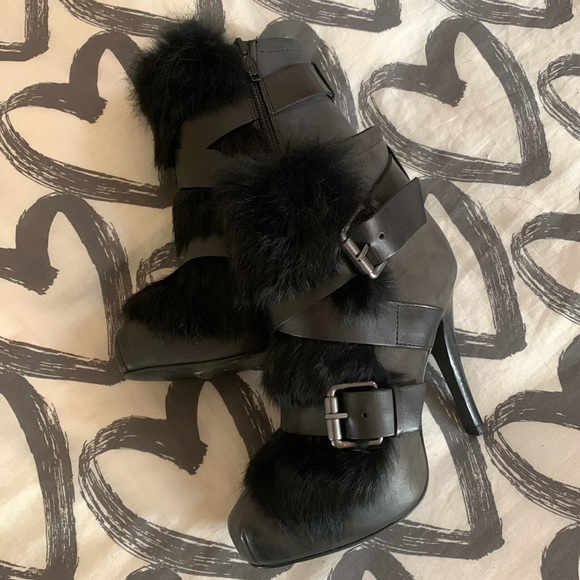 ASH Rabbit Fur Boots - Picture 1 of 4